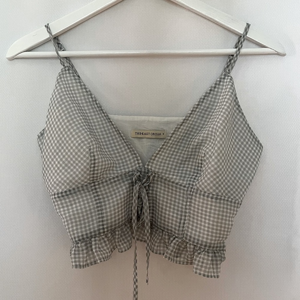 The East Order cropped gingham top